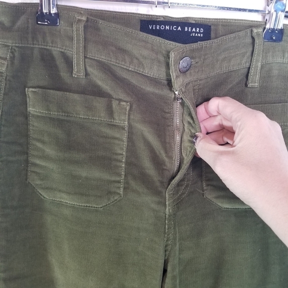 Veronica Beard Sheridan exaggerated high rise flare velvet corduroy cords - Picture 12 of 13